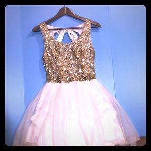 Fabulous Gold and White Formal Dress